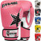 Farabi Kinder Boxhandschuhe 6-Unzen, Kickboxen Muay Thai Training MMA Sparring Handschuhe, Beste Handschuhe für das Training auf Boxsack, Fokus Pads Übung (Pink, 6-oz)