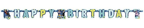 Amscan – 9900184 – Deko Party Girlande Happy Birthday Playmobil Super 4