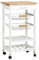spot on dealz® 5 Tier Kitchen Trolley on Wheels Fruits Vegetable Rack Storage Cart Kitchen Island with Drawer Metal Baskets Wooden Oak Top Shelf Furniture Unit