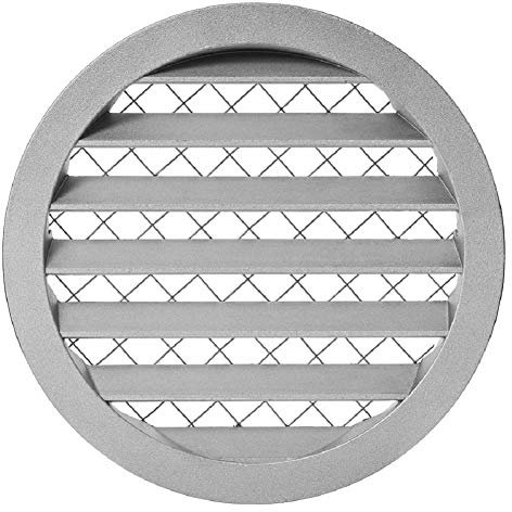 160mm Rejilla de Ventilación Redonda - Rejilla de Ventilación con Malla - Aluminio