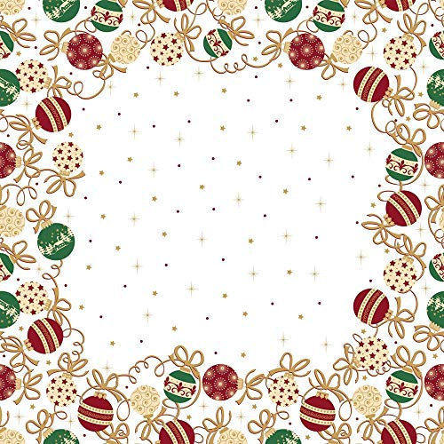 Sovie HORECA Weihnachtstischdecke Belinda aus Linclass® Airlaid, Einweg Tischdecke Mitteldecke Weihnachten, ideal für Advents- & Weihnachtsfeiern, 80 x 80 cm, 20 Stück