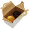 BAMI 50 Stück Konditorei Box Gebäckkarton Kuchenbox, S- 178x106x80mm Tortenbox, aus Pappe mit Griff, weiß, Vollpappe, eckig