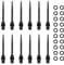CyeeLife 12 Stück 2BA Steel dartpfeile Spitzen Metall + 20 Stück Gummiringe,Dart Tip Konverter Tool