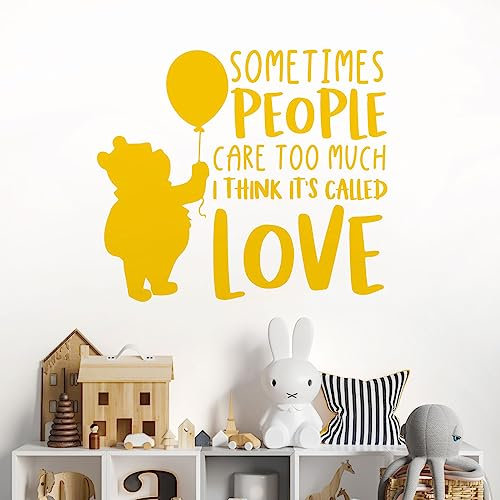 Wandtattoo Sometimes People Care Too Much. - Love Winnie the Pooh
