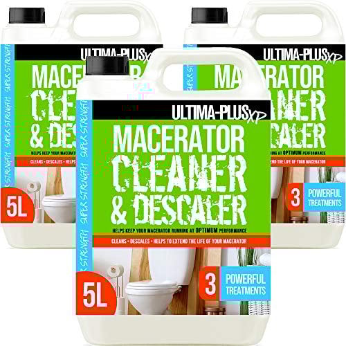 Ultima-Plus XP Toilet Macerator Cleaner and Descaler - Deeply Cleans Toilet Macerators and Removes Limescale - Compatible With All Saniflo Pump Units, Toilets & Urinals (15 Litres)