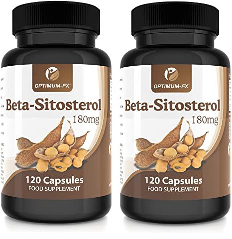 Beta Sitosterol 180mg from 400mg Plant Sterols Capsule High Strength Supplement – NOT Tablets or Powder – Contributes to Normal Blood Cholesterol 120 Vegan Caps 2 Months’ Supply