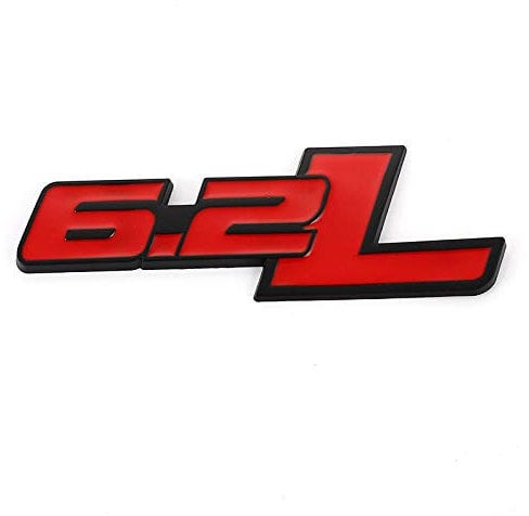 XQXSTORE Metall Auto Aufkleber Emblem Auto Kofferraum Abzeichen Aufkleber, für Ford F150 6.2L, Für Chevrolet C7 Camaro 2011-2015 6.2 L -6.2L_Sticker