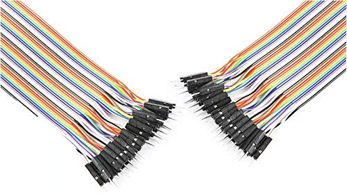 PRO SIGNAL 40 Way Male to Male Jumper Ribbon Cable – 200mm – Rainbow Wire Strip for Arduino, Raspberry Pi & Breadboard Projects – PSG-JRBN40-MM