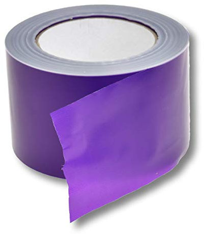 1 Rolle super stabiles Absperrband Flatterband Warnband Trassenband Folienband Parkplatzsperre Baustellenabsperrung 75mm (100m, Violett)