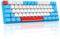 Mini 60% Teclado Mecánico para Juegos,Compacto 62 Teclas,Cable USB-C Desmontable,18 Chroma Retroiluminación RGB,QWERTY Layout,Interruptor Rojo, Anti-Fantasma para Computadora/PC/Laptop/Mac-Azul