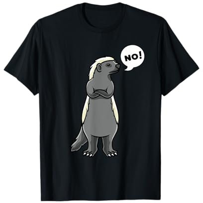 Tasso Del Miele Divertido Ratele Mellivora Mammalia Maglietta