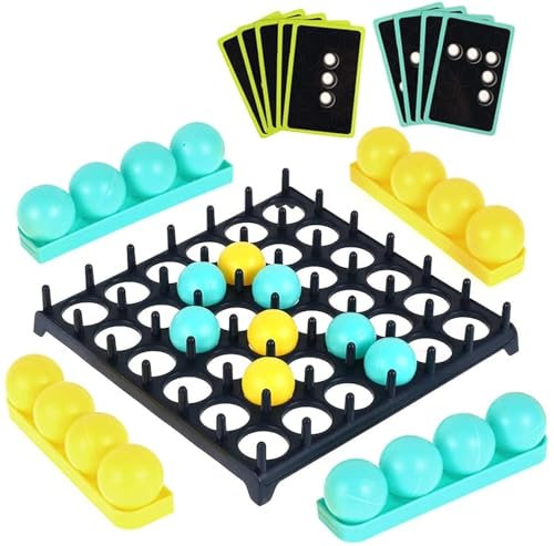 YONGIAGA Bounce Off Game Bouncing Ball Tischspiel Jumping Tabletop Ping Pong Spielballspiel Bounce Ball Party Game for Party 2-4 Palyers, Christmas Toy Gifts for Boys Girls, Multicolor