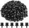 Goteros de Riego, 200 Piezas 1/4'' Rociadores de Riego Ajustables Kit de Sistema de Riego por Goteo Boquillas de Nebulización de Riego por Goteo de Micro Flujo para Jardines de Vegetales (Negro)