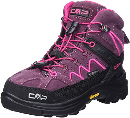 CMP KIDS MOON MID WP TREKKING SHOES, Scarpe da Trekking Unisex - Bambini e ragazzi, Prugna-Fucsia, 28 EU