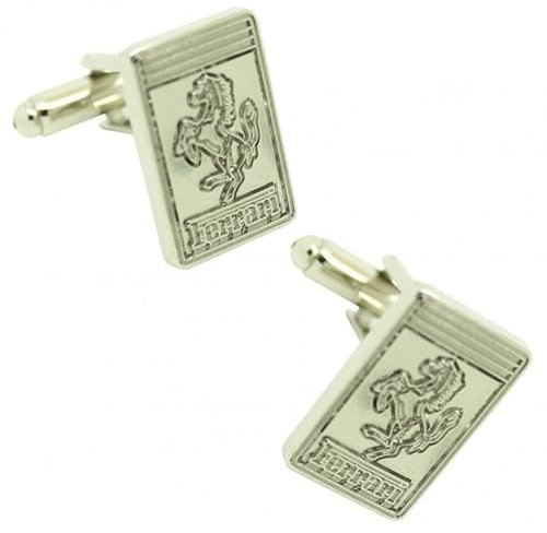 MasGemelos - Manschettenknöpfe Ferrari Silber Cufflinks