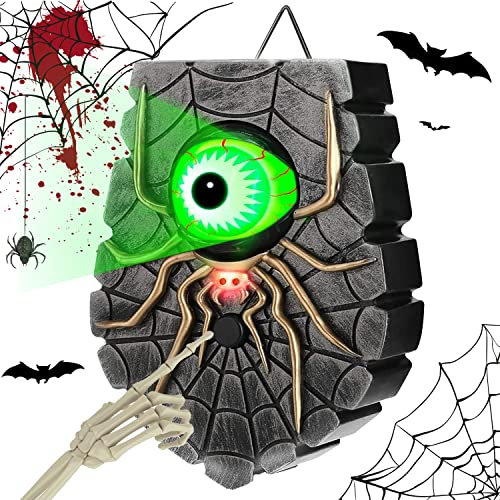 Neusky Halloween Türklingel Klingel Haustür Halloweendeko, Halloween Deko mit Gruseligen Geräuschen