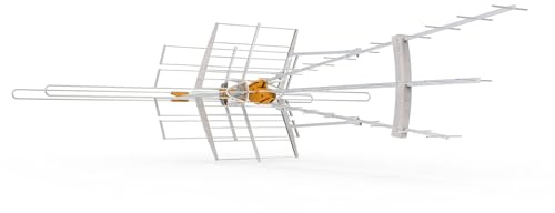 Televes DAT BOSS Mix LR 148383 Full-Band HDTV Antenna – Long-Range Low VHF/High VHF/UHF Reception with TForce BOSS Amplifier, FM & LTE/4G/5G Filtering, Up to 100 mi - Made in Spain