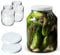 KADAX Weckgläser 2,5L, Einmachglas zum Einlegen, fi100 mm, Einmachgläser, Sturzglas, Vorratsglas, Gurkenglas, Konservenglas, Rundgläser, Einweckgläser (2 Stück, Weiß Deckel)