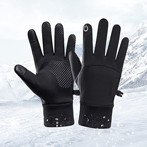 TANCUDER Winter Warme Handschuhe wasserdichte Winterhandschuhe Fahrradhandschuhe Sport Winddichte Handschuhe MTB Handschuhe Skihandschuhe für Radfahren, Laufen, Fahren, Joggen, Skifahren