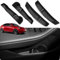BASENOR 2024 Upgrade Tesla Model Y Door Side Storage Box 4PCS TPE Door Organizer Tray Front and Rear Door Slot Pockets Car Door Protector 2021-2024 Model Y Accessories