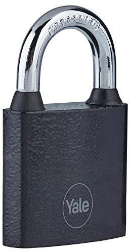 Yale - Y111B/32/116/1 Standard -Sicherheits -Eisen -Vorhängeschloss 32 mm - Schwarz - Stahlbügel - Innengebrauch