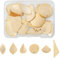 SUPERFINDINGS 24 Stück 6 Stile Messingprägung Blanko Tag Charms Echt 24K Vergoldet Fächerblatt Metallstempel Tags Dreieck Teardrop Blanks Anhänger Für Schmuck DIY Craft Making， Bohrung: 1.2~1.6 mm