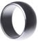 Breiter Ring aus echtem Hämatit glatt grau rund unisex Steinring Fingerring, Ringgröße:Innenumfang 56mm ~ Ø17.8mm