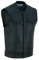 RUBSONS SOA Collarless Leather Biker Club Style Vest (S)