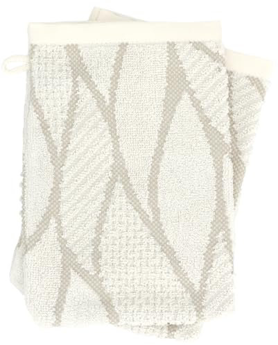 Lot de 2 Gants de Toilette 16x21 cm Bamboo Line Beige
