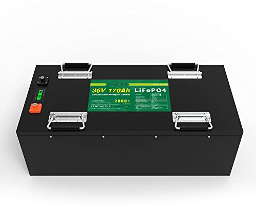 LiFePO4 - Batteria 36 V, 170 Ah, 150 A, 6120 Wh, al litio, per modellismo, campeggio, barca
