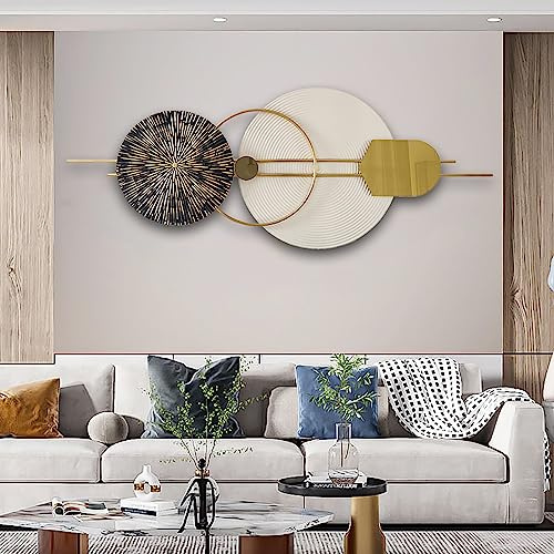 ZOOMCAM Runde 3D-Wandskulptur aus Metall, 120 x 50 cm, Wanddekoration für Wohnzimmer, Naturkunst, Heimdekoration