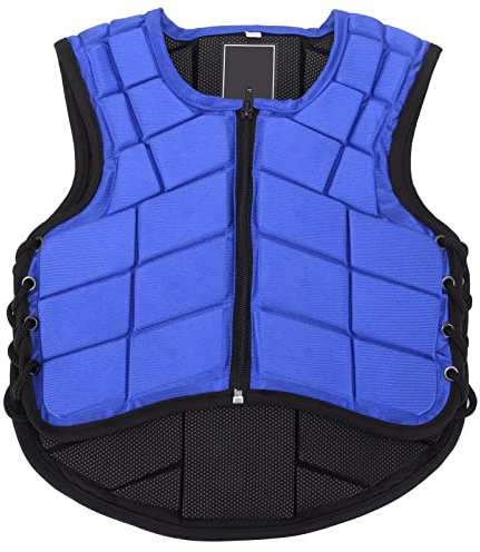 Pilipane Gilet équestre Mousse Rembourré Sécurité équitation équipement De Protection Protecteur De Corps Bleu équitation Protecteur De Corps(CS)