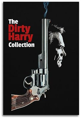 Filmposter Clint Eastwood The Dirty Harry, dekoratives Gemälde, Leinwand-Wandposter und Kunstdruck, modernes Familienschlafzimmer-Dekor-Poster, 30 x 45 cm