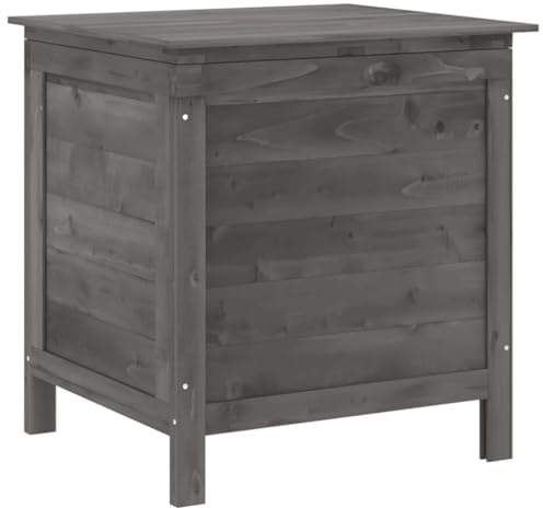 vidaXL Garden Storage Box Anthracite 50x49x56.5 cm Solid Wood Fir