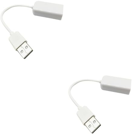 UPKOCH 2stücke USB Kanal Soundkarte Adapter Mit Kabel Für Laptop Notebook Play Kompatibel Mit Pc Und Lautsprechern Weiß Ohne Treiber -anzeige Für Mikrofonstatus