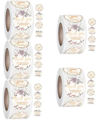 NUOBESTY 5 grazie adesivi etichetta adesiva per piccole imprese adesivi adesivi stickers personalizzati adesivi per pacchetti adesivi decorativi etichette grazie decalcomanie piccolo