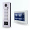 BT Security Portier interphone vidéo Modern 2 Fils - 8 Appartements - 8 écrans tactiles Smart 7 Blanc - avec Lecteur de Badge