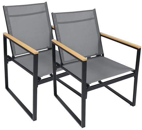 VCM 4-TLG. Set Gartenstuhl | Loungestuhl bietet hohen Sitzkomfort| Maße ca. H. 83 x B. 54 x T. 65 cm | Gartenstühle | Gartenmöbel