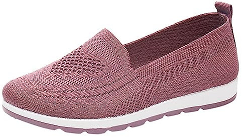 Chaussures Plates pour Femme - Femme sans Lacet Legere Basket à Enfiler Chaussures de Course rembourrées Ouvertes à l'arrière Le Fitness Souple Mode L'intérieur Hausse Talon Pantoufles Unies