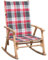 LAPOOH Schaukelstuhl mit Auflage, Gartenmöbel, Gartenstuhl, Gartensessel, Lounge-Sessel, Terrassenstuhl, Outdoor Chair, Bambus