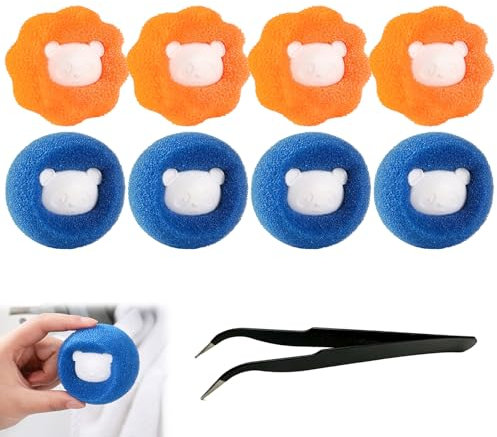 Attrape Poils Machine a Laver,Boule Anti Poils Machine a Laver,Boule de Lavage Machine a Laver,Anti Poil Machine à Laver,Attrape Poil Machine a Laver,Boule Machine à Laver Anti Poils,8pcs