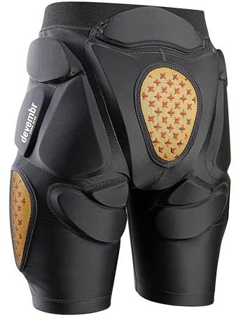 devembr Schützende gepolsterte Shorts, Butt Pads Snowboarden für Damen, Herren – Stoßdämpfung Kissen Schutz, Kältebeständigkeit für Skate Ski – L