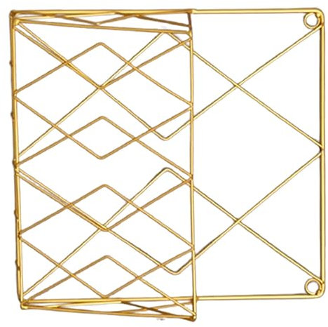 GETAJGHSD Book Shelf Books Organizer Wall Mounted Book Rack Wire Magazine Rack Books Storage Book Shelves Hanging Magazine Holder Book Shelves for Office Desk Organizer Mounted Golden