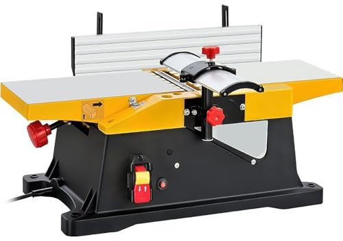 Dégauchisseuses multifonctions 1800 W for le travail du bois Dégauchisseuse de table de 6 pouces - Raboteuse de 12 000 tr/min/min Raboteuse de table for raboteuse d'épaisseur de coupe du bois