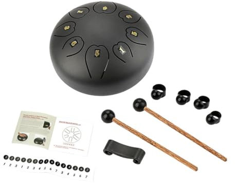 VINTORKY Metalltrommel Kleine Zungentrommel Handtrommel Schlaginstrument Für Anfänger Zungentrommel-kit Musikinstrument Ätherisch