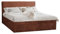 Kaiser Möbel - Boxspringbett mit Bettkasten und Topper - Trento Bett mit Bonellmatratze und Toppermatratze - Cord Schlafzimmerbett Trento - Doppelbett Velo - 186x215x104,5cm - Kupfer