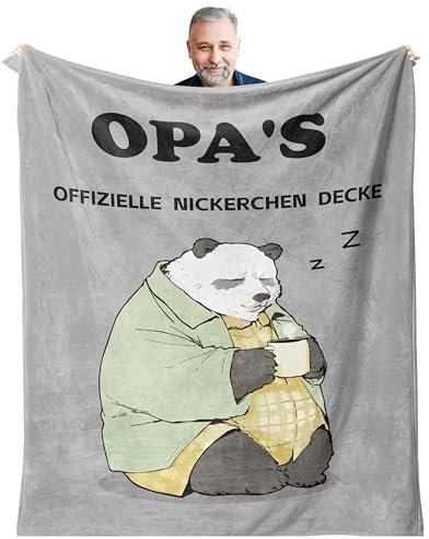 Bawzoey Opa Geschenk Decke 1.3 x 1.5M, Geburtstag für Opa, Vatertagsgeschenk, Super Weiche Flanelldecke