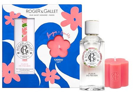 Roger & Gallet Coffret Eau Parfumée Bienfaisante Fleur de Figuier 100ml + Bougie Parfumée