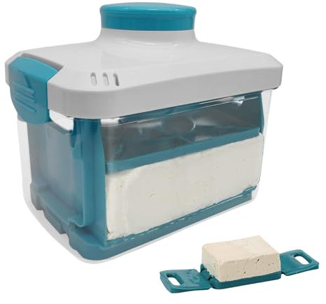 Paneer Maker – Cheese Press with Drip Tray for Easy Water Removal, Homemade Paneer Making Tool | Kitchen Strainer for Soft Cheese Molding, Indian Cooking Gadget for Beginners, Compact Food Prep Device