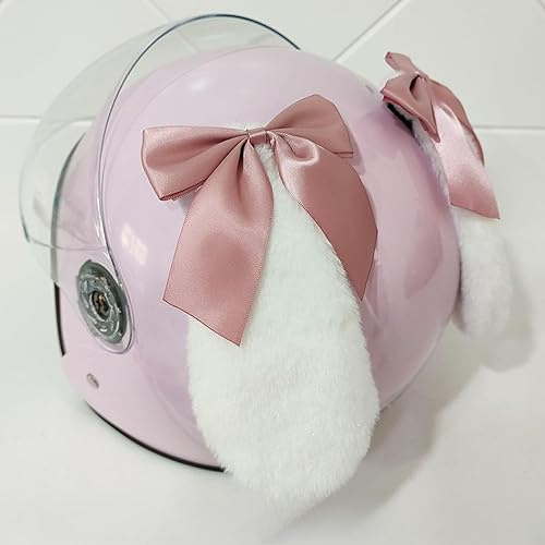 YKAFADE 2 Stück Motorradhelm Deko, Helm Ohren Motorradhelm Süßer Plüsch Kaninchenohren Dekoration für Motorradhelm Fahrradhelm Skihelm Eckdekoration Niedliches Helmzubehör Dekoration Aufkleber